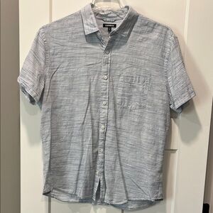 Express Men's Light Blue Casual Button Down Shirt